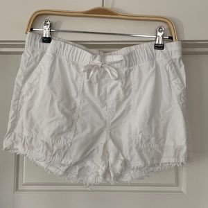 Bella Dahl white fringe shorts
